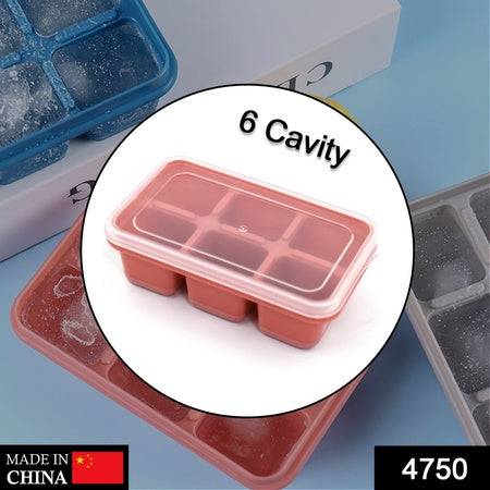 4750 6 Cavity Silicone Ice Tray Used In All Kinds Of Places Like Household Kitchens For Making Ice From Water And Various Things And All. - Superior eMart