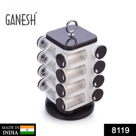 Multipurpose Revolving Spice Rack With 16 Pcs Dispenser each 100 ml Plastic Spice ABS Material 1 Piece Spice Set 1 Piece Spice Set