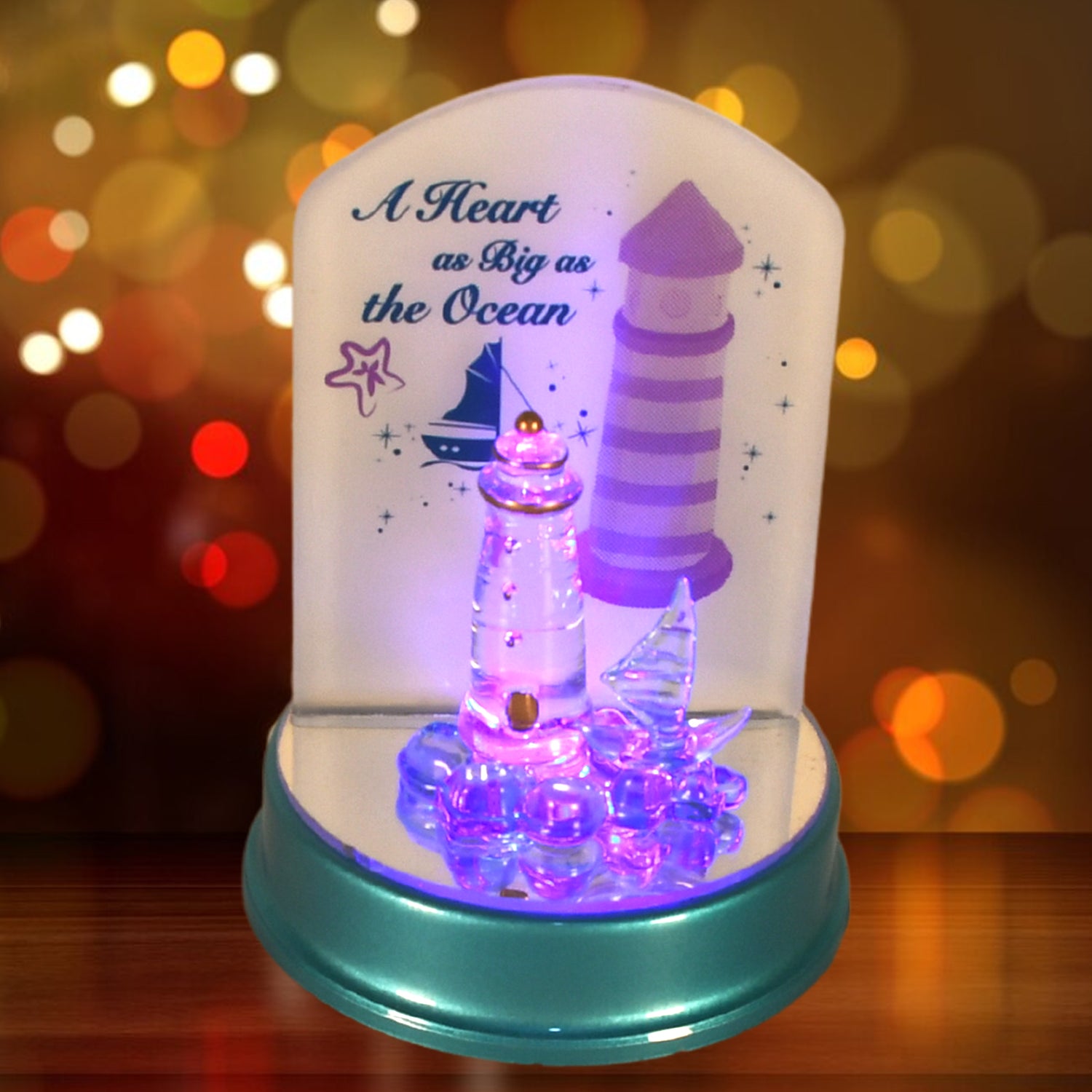 Ocean Lighthouse night light with colorful illumination and inspiring ocean-themed design