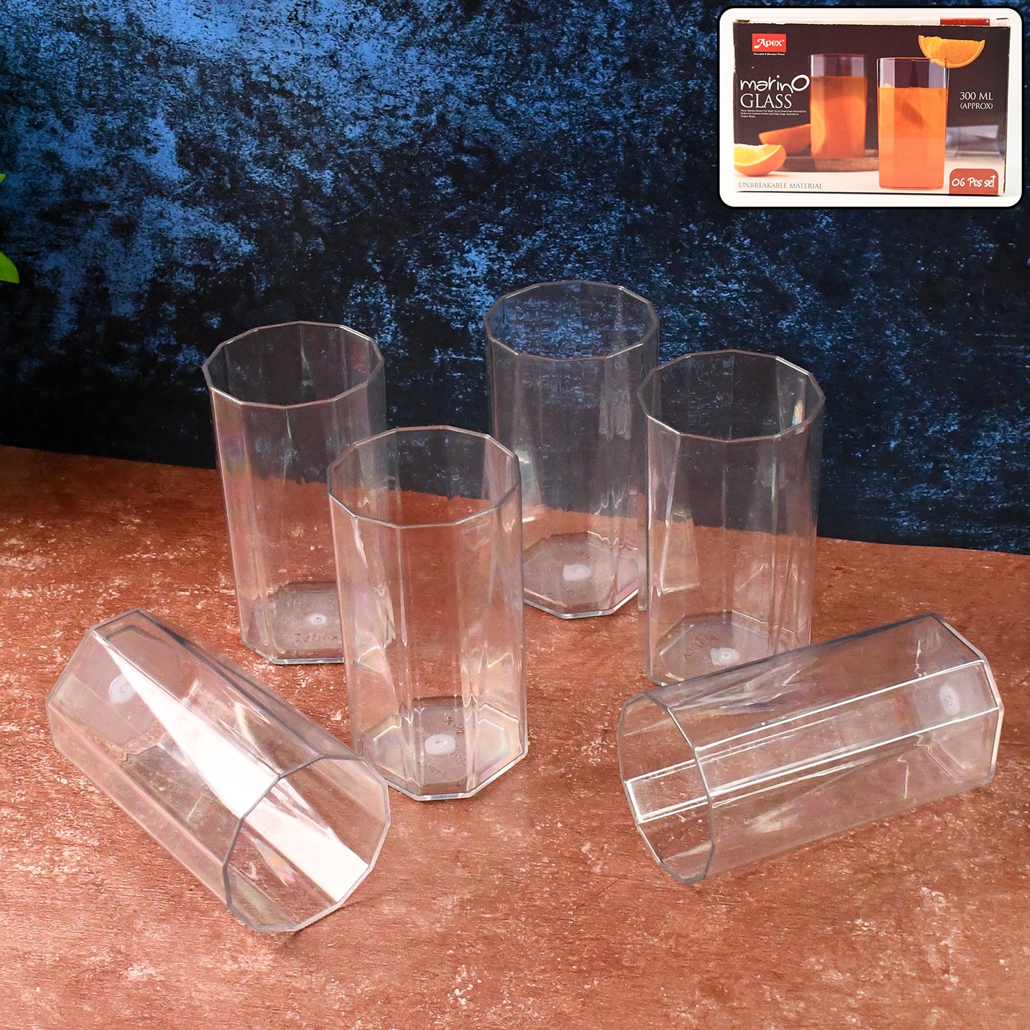 Unbreakable Drinking Glass Set (6pc300ml)