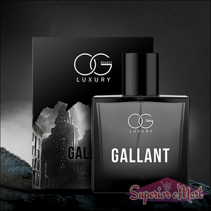 Og Beauty Gallant Eau De Parfum in a black bottle with a stylish box for a luxurious fragrance experience