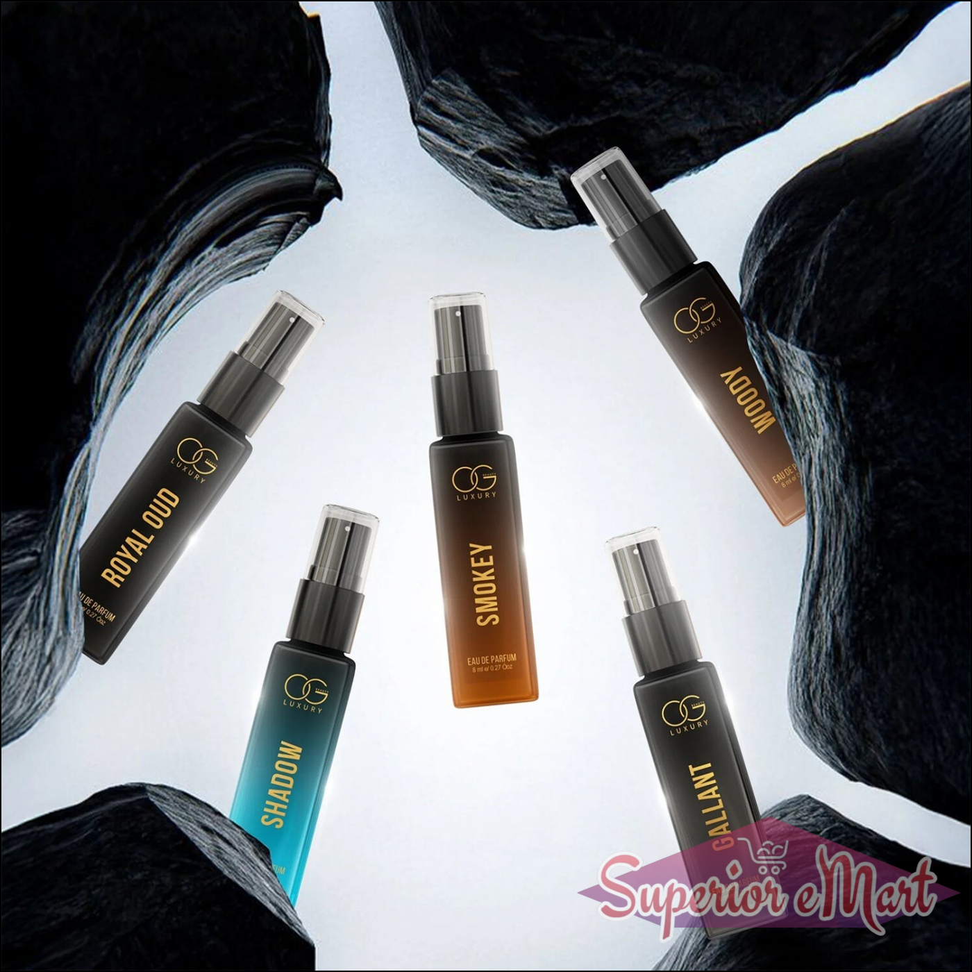 Luxury perfume combo pack featuring six unique fragrances from Superior eMart