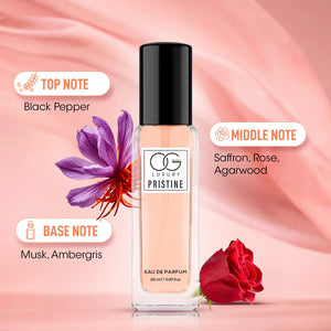 Og Beauty luxury perfume gift set featuring top notes of black pepper, saffron, rose, and base notes of musk.