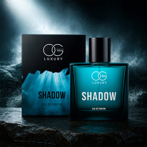 Og Beauty Luxury Shadow perfume in a sleek bottle with an elegant box design for sophisticated fragrance lovers