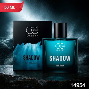 Og Beauty Luxury Shadow perfume in a 50ml bottle with striking packaging showcasing a modern design