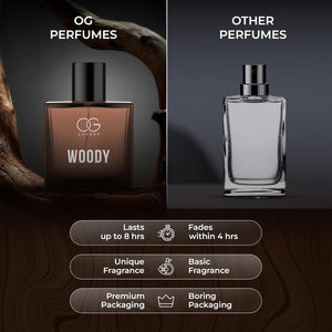 OG Woody Perfume for Men with unique fragrance lasts up to 8 hours in premium packaging