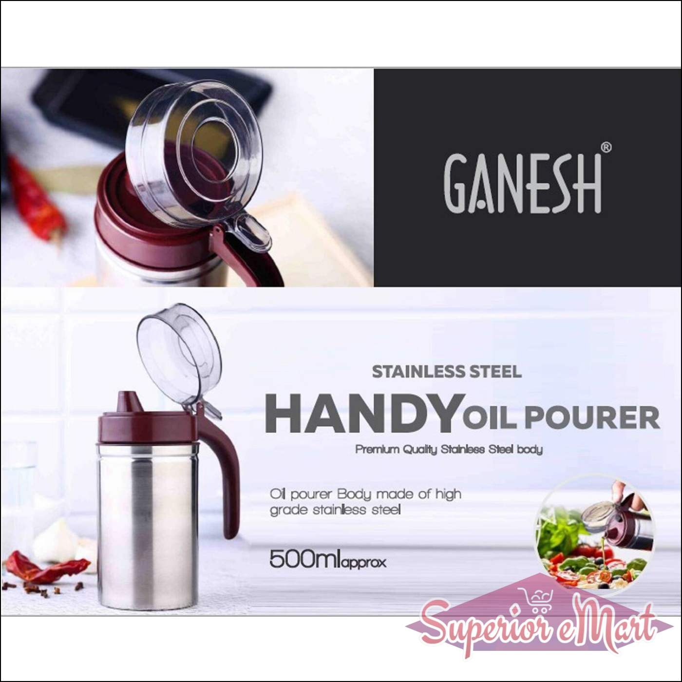 Oil Dispenser With Small Nozzle 500ml - Superior eMart