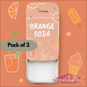 Orange Soda Solid Perfume 20 gm Pack of 2 with playful design featuring ice cream and drinks