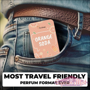 Orange Soda Solid Perfume 20 gm Pack of 2 nestled in a jeans pocket for travel convenience