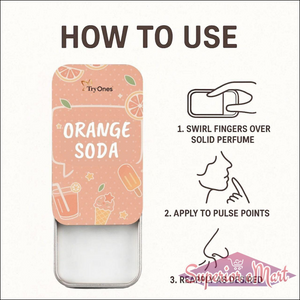 Instructions for using Orange Soda Solid Perfume 20 gm Pack of 2 with swirling and applying guidance