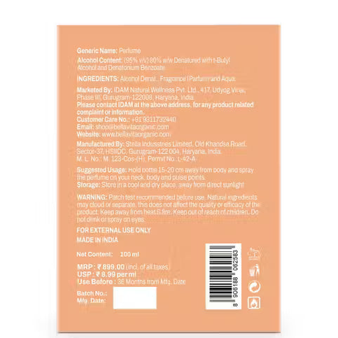 BELLAVITA VANILLUXE Perfume for Men & Women|Floral & Musky Notes|Long Lasting Fragrance| Eau de Parfum - 100 ml  (For Men & Women)