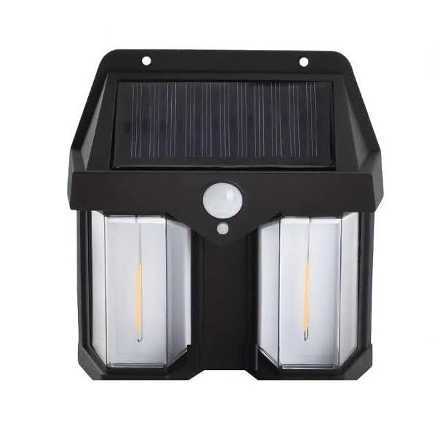 Superior eMart outdoor solar wall lamp with dual LED lights and motion sensor for energy-efficient illumination