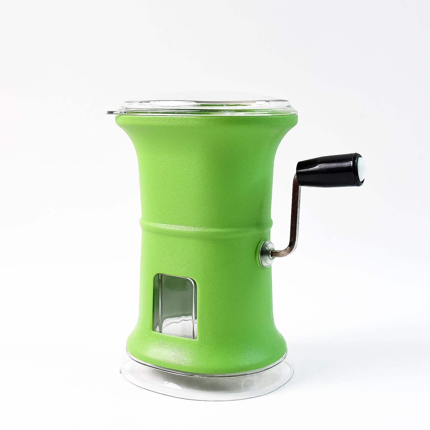 Superior eMart green chilly and dry fruit hand grinder with handle and transparent lid for kitchen use