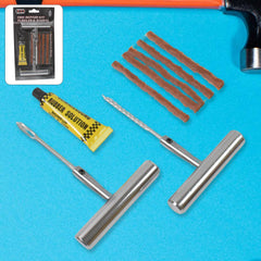 Tyre Repair Puncture Kit With 5 Rubber Strips (8 Pcs Set) - Superior eMart