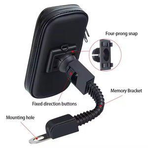 Durable phone holder case for cycling with adjustable angle and secure mounting features