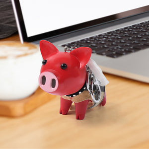 Cute pig charm accessory designed for keychains, perfect for adding personality to your decor