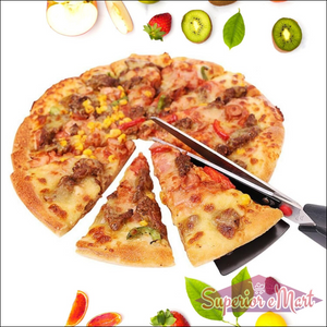 Pizza Cutter Scissors, Plastic Handle With Removable Spatula - Superior eMart