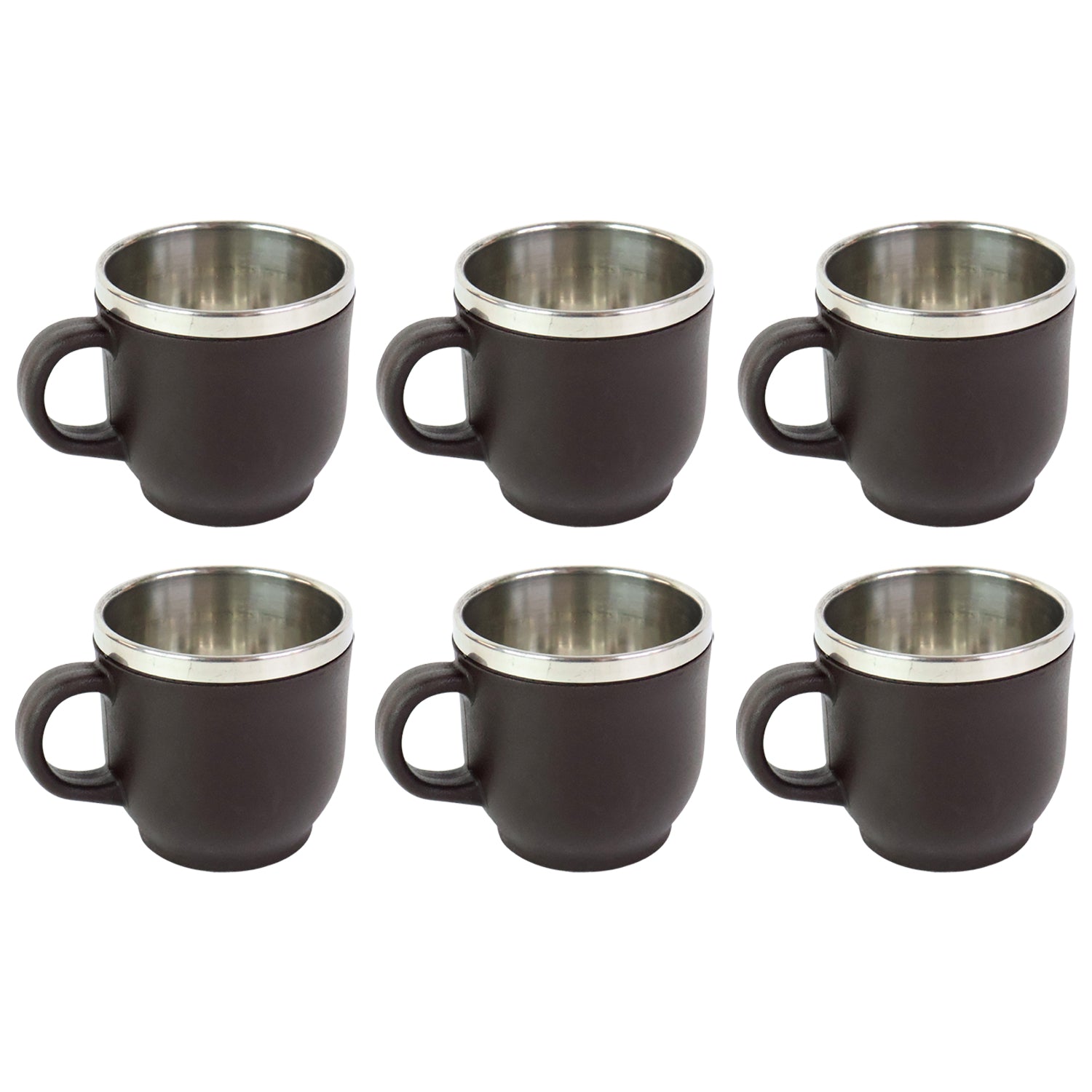 Double Wall Stainless Steel Mug Gift Set (6 Pc 100 Ml)