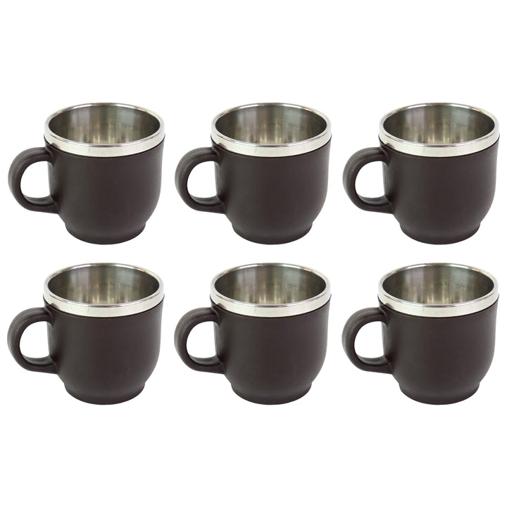 Double Wall Stainless Steel Mug Gift Set (6 Pc 100 Ml)