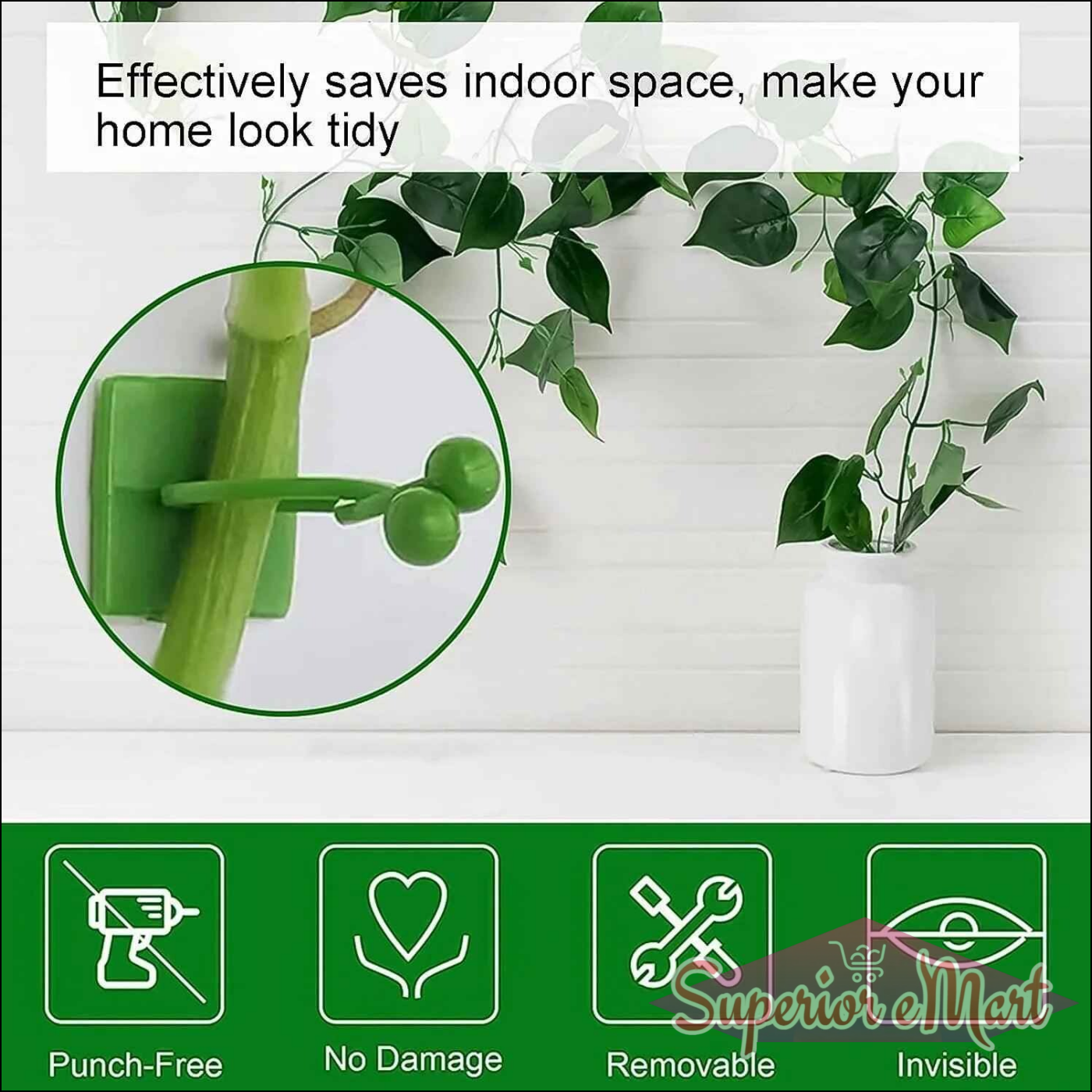 Plant Climbing Wall Clips - 100 Pcs Set