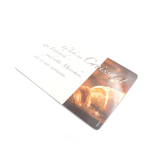 Plastic kitchen chopping board with a croissant design, perfect for food preparation and kitchen use