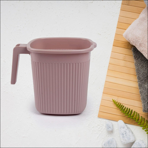 Plastic Square Bath Water Mug (4 Pc  1000 Ml  Mix Color) - Superior eMart