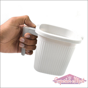 Plastic Square Bath Water Mug (4 Pc  1000 Ml  Mix Color) - Superior eMart