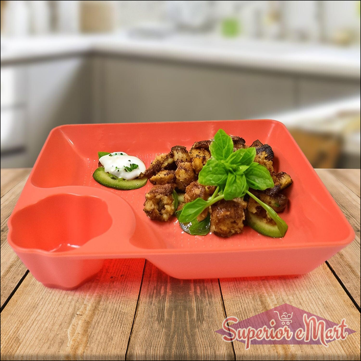 Plate with Dipping Saucer - Superior eMart