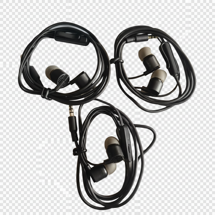 Wired Earphones Pack of 3 - Back Color