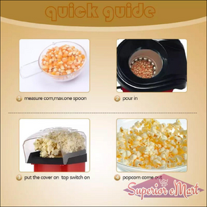 Step-by-step guide for using an electric popcorn maker machine to make fresh popcorn