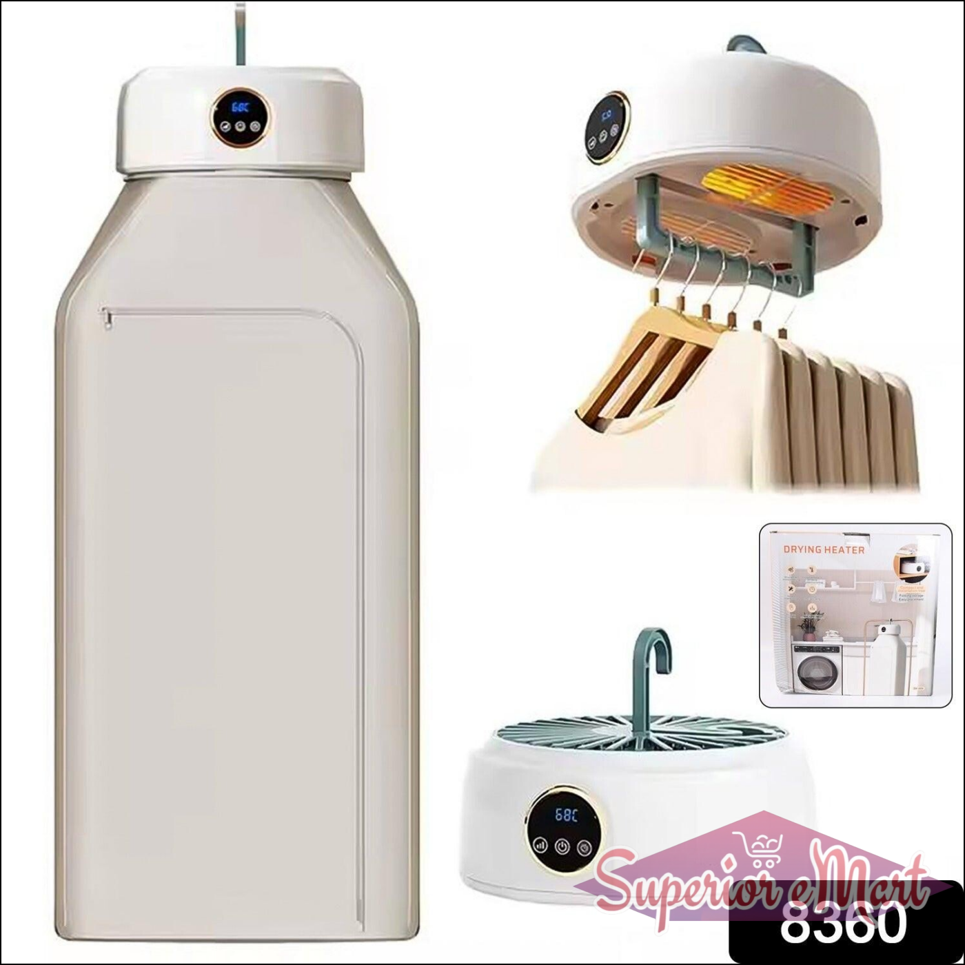 Portable Clothes Dryer with Digital Display - Superior eMart
