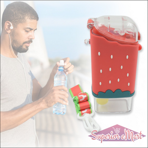Portable Cute Water Bottle for Kids, Unique Ice Cream Shape water cup, sicle Shaped Plastic Kettle with Straw, Adjustable Shoulder Strap, BPA free, Leakproof (300 ML) - Superior eMart