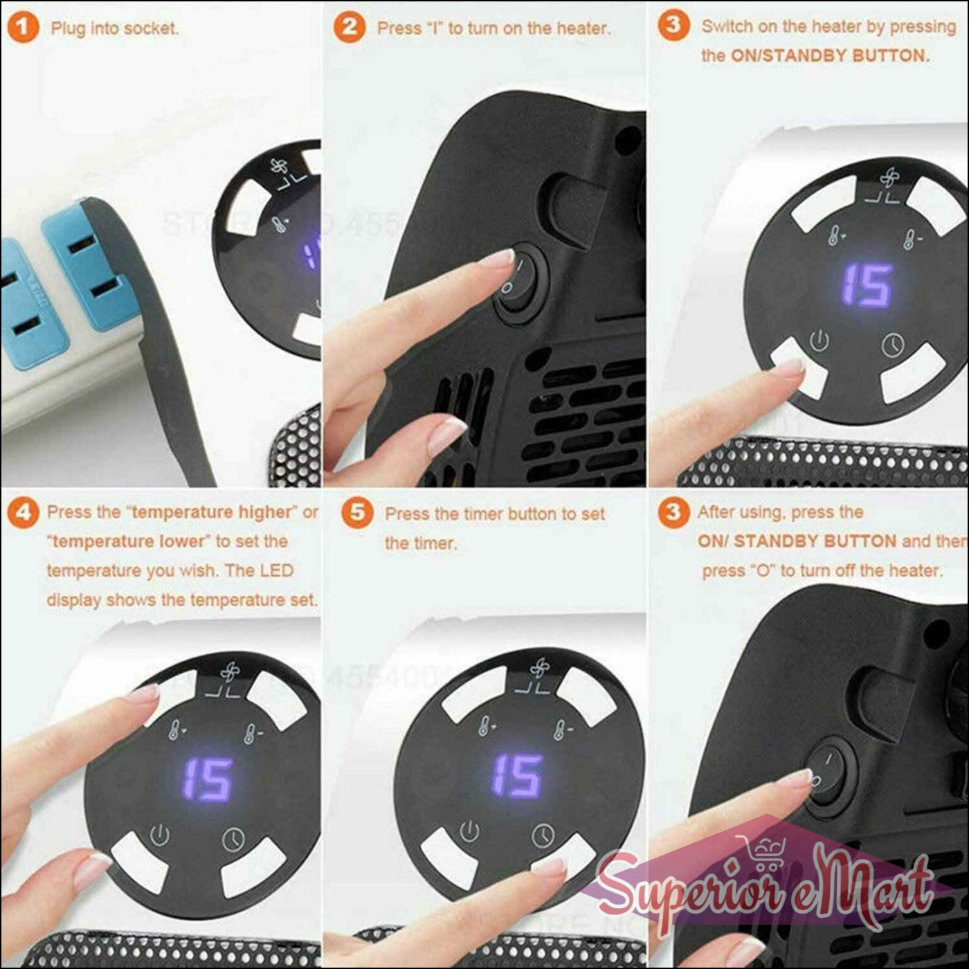 Portable Electric Heater - Superior eMart