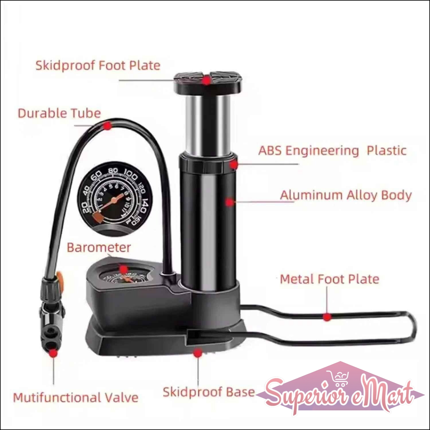 Portable Foot Air Pump - Superior eMart