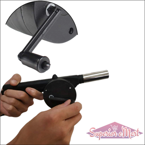 Portable Hand Crank Air Blower Fan For Charcoal Grill Bbq - Superior eMart