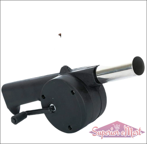 Portable Hand Crank Air Blower Fan For Charcoal Grill Bbq - Superior eMart