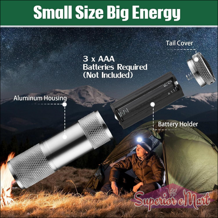 Portable Mini Torch - (Battery Not Included  1 Pc  Mix Color) - Superior eMart