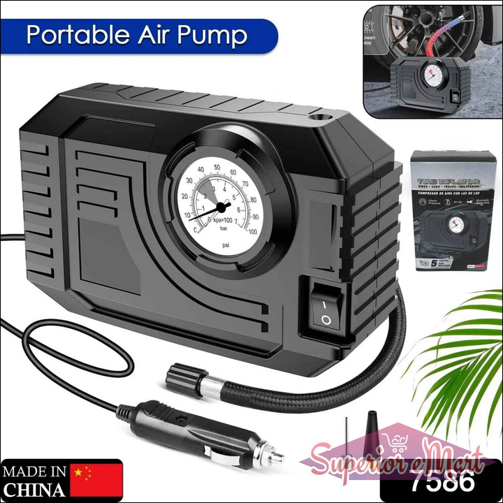 Portable Tire Inflator 12V for Cars - Superior eMart