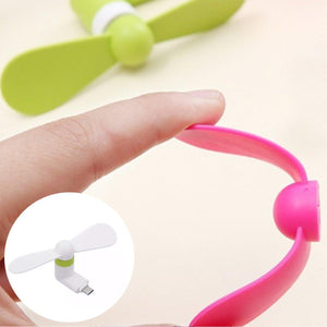 Colorful portable USB fan with flexible design, perfect for kids to use anywhere