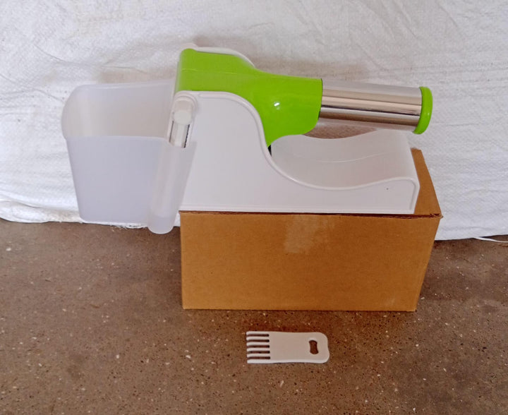 Superior eMart potato slicer with container for easy slicing and storage of potatoes