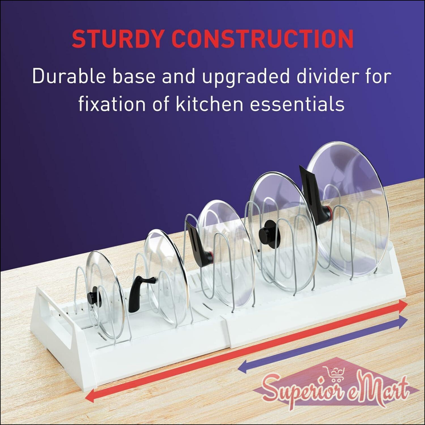 Pots and Pans Organizer for Under Cabinet - Superior eMart