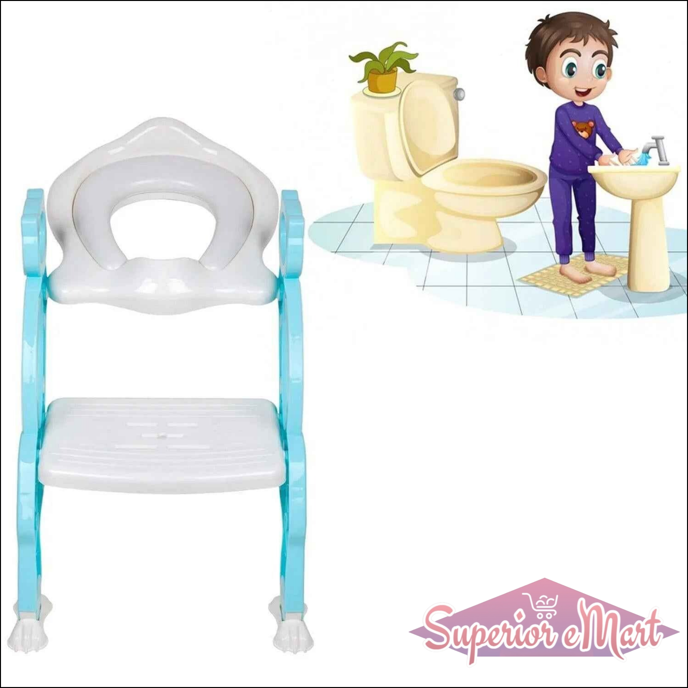 Potty Training Seat with Ladder for Kids - Superior eMart