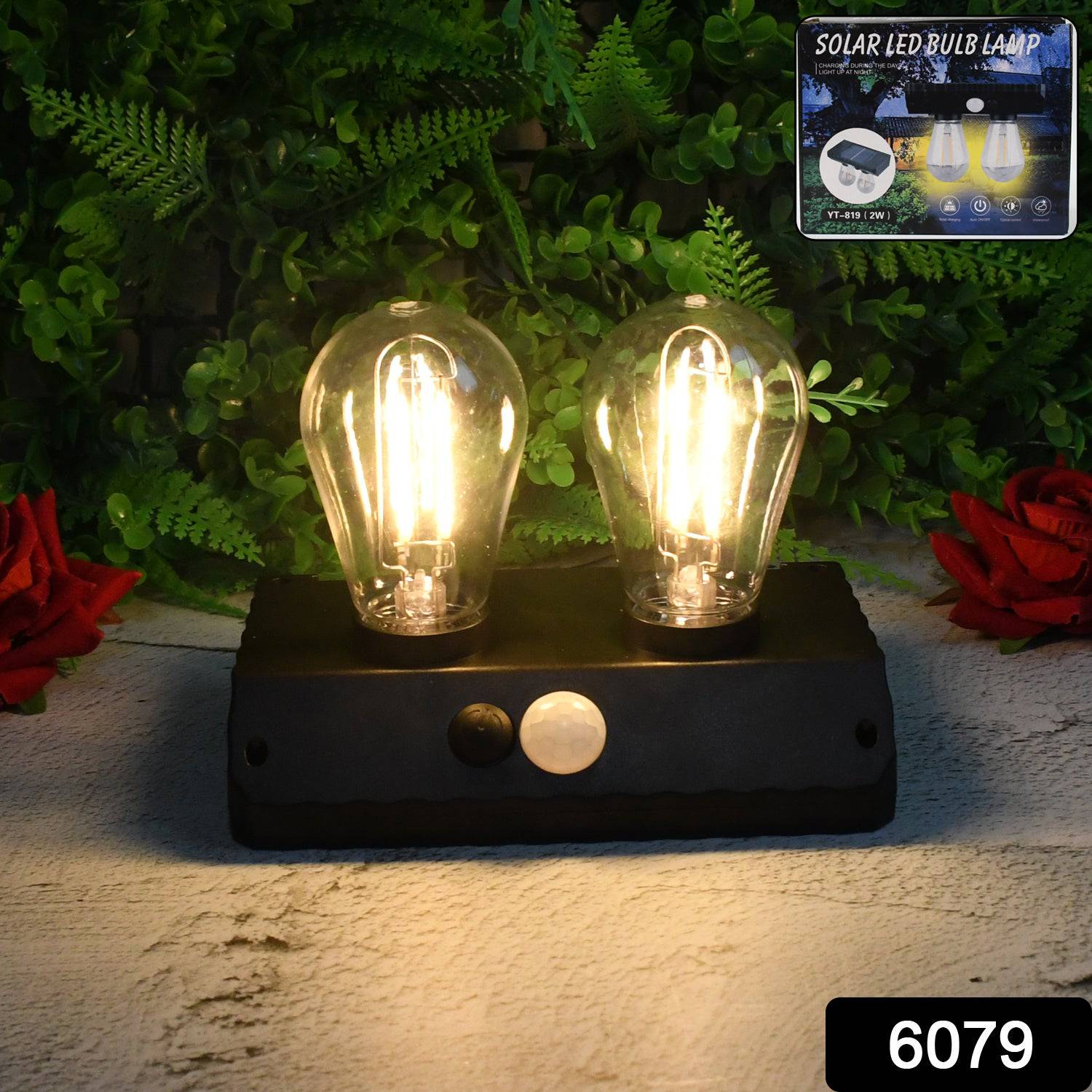 Solar Double Led Bulb Lamp Yt-819- 2w (1 Pc) - Superior eMart