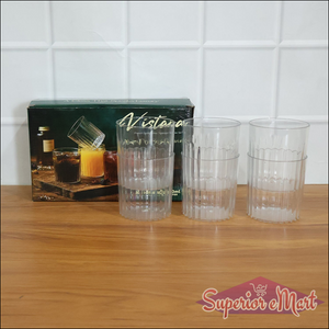 Premium Transparent Drinking Glass Set (6 Pc Set 300 Ml Approx)