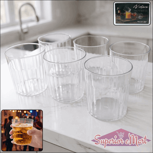 Premium Transparent Drinking Glass Set (6 Pc Set 300 Ml Approx)