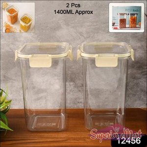 Press N Lock Airtight Kitchen Storage Container Set (2pc1400ml) - Superior eMart
