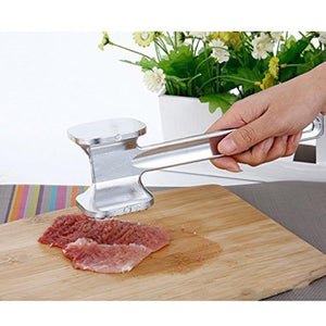 Superior eMart professional meat tenderizer hammer being used on meat for optimal texture