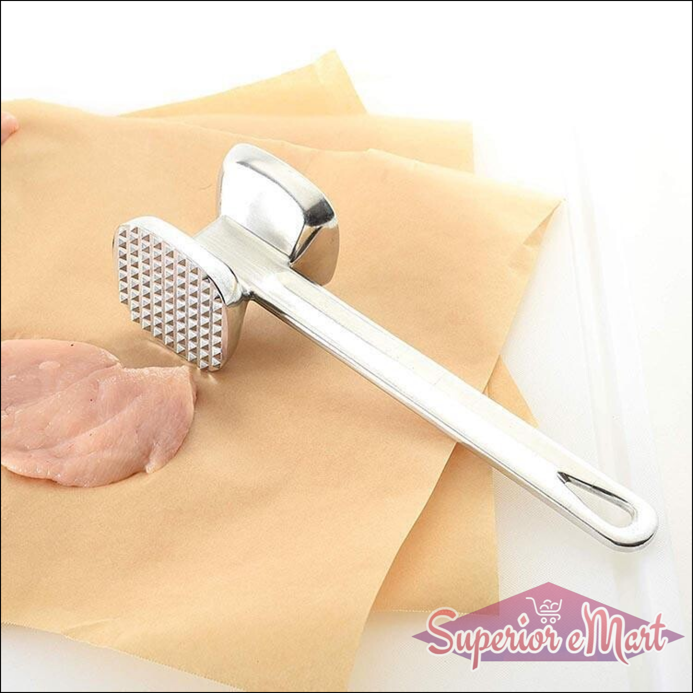 Superior eMart professional meat tenderizer hammer for tenderizing meats with ease and efficiency