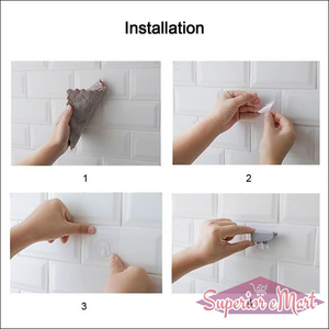 Step-by-step installation of a punch free knife holder on kitchen tiles for easy access