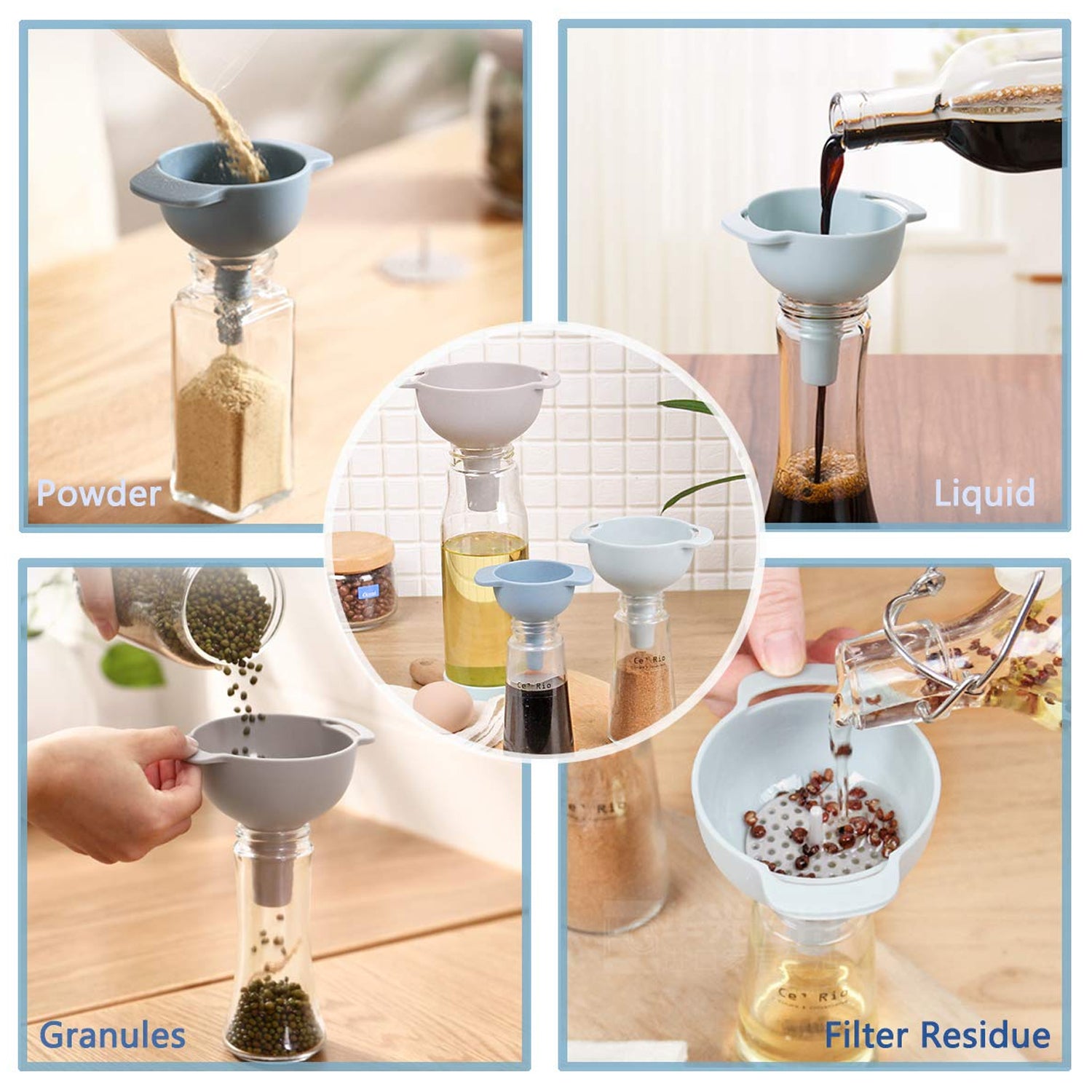 3 In 1 Kitchen Funnel Set Of 3